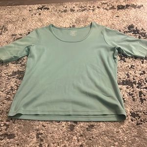 L.L.Bean Green Women's Shirt - 100% Cotton - Outdoor Comfort"